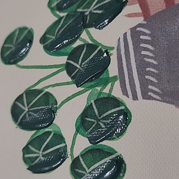 2 Fun Cat Prints on Canvas Vivid Colors paint over print giving 3D effect signed - Picture 6 of 8